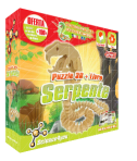 SERPENTE - PUZZLE 3D + LIVRO - constroi e pinta a tua serpente de madeira - 51 pecas