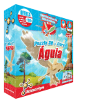 AGUIA - PUZZLE 3D + LIVRO - constroi e pinta a tua aguia de madeira - 13 pecas