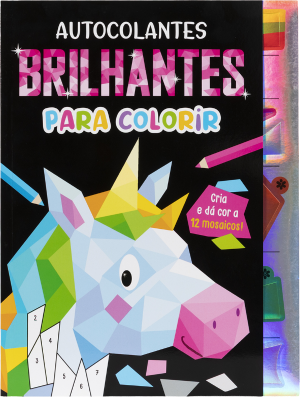 73167.10 - AUTOCOLANTES BRILHANTES PARA COLORIR - UNICORNIO