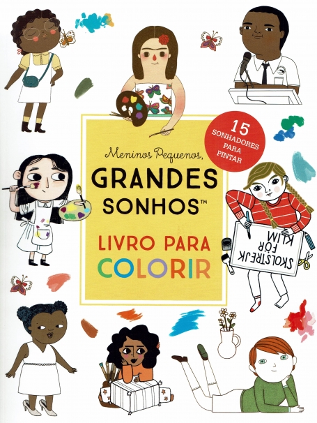 MENINOS PEQUENOS, GRANDES SONHOS livro para colorir, 15 sonhadores para pintar