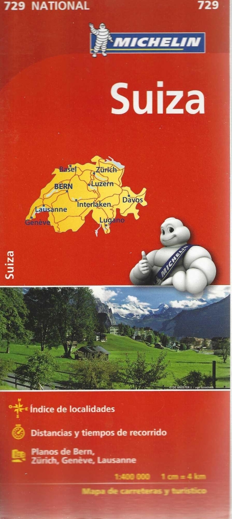 MAPA MICHELIN NATIONAL SUIZA/ SUIÇA 729