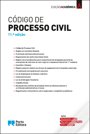 06771.02 - CÓDIGO DE PROCESSO CIVIL 11.ª EDIÇÃO