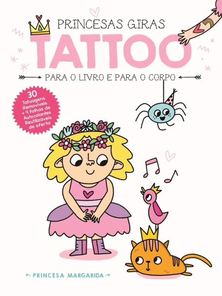PRINCESA MARGARIDA . PRINCESAS GIRAS TATTOO PARA O LIVRO E PARA O CORPO