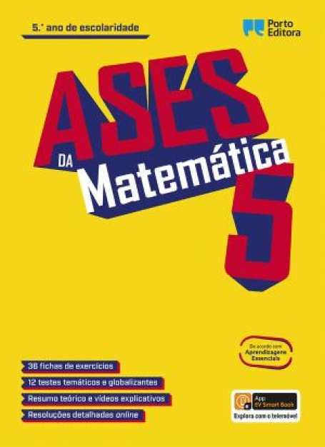 20597.20 - ASES DA MATEMATICA 5 - 35 fichas de exercicios - 12 testes - resumo teorico dos principais conceitos - solucoes