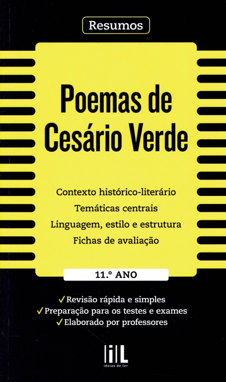 40187.20- POEMAS DE CESARIO VERDE - vida e obra do autor - linguagem e temas centrais - propostas de leitura de poemas - testes de avaliacao