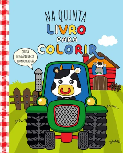 NA QUINTA - LIVRO PARA COLORIR oferta de 6 lápis de cor com borrachas