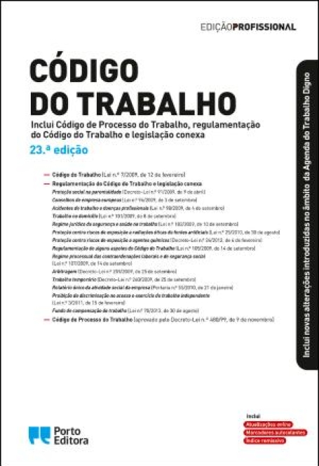 06720.95 - CÓDIGO DO TRABALHO- 23.ª edição