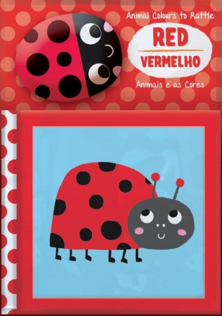 ANIMAIS E AS CORES VERMELHO - LIVRO DE PANO