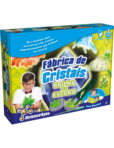 FABRICA DE CRISTAIS - BRILHA NO ESCURO sê o cientista mais incrivel ao cria cristais impressionantes que brilham no escuro!