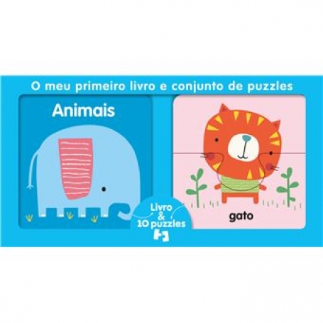 O MEU PRIMEIRO LIVRO E CONJUNTO DE PUZZLES ANIMAIS