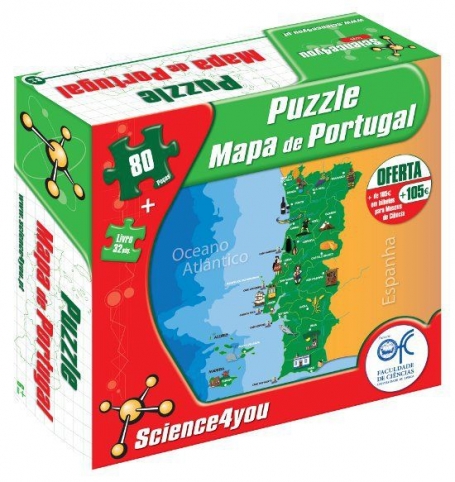 PUZZLE - MAPA DE PORTUGAL 80 pecas