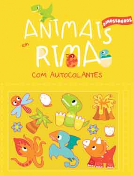 ANIMAIS EM RIMA COM AUTOCOLANTES - DINOSSAUROS