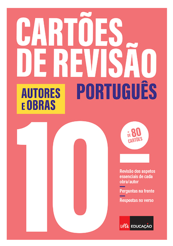 CARTÕES DE REVISÃO PORTUGUÊS 10º ANO - Autores e obras