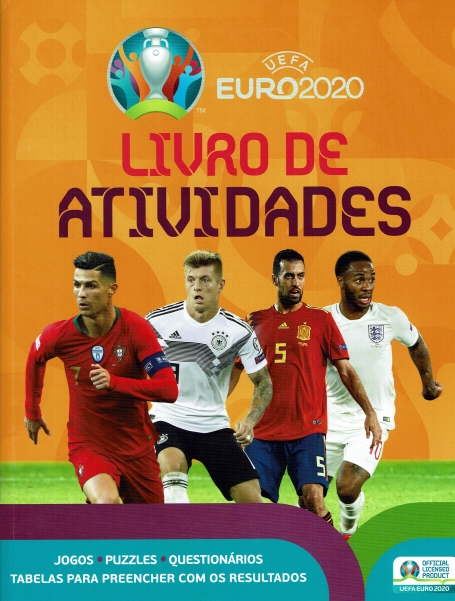 UEFA EURO 2020 OFICIAL LIVRO DE ATIVIDADES jogos, puzzles, questionarios e tabelas para preencher com os resultados
