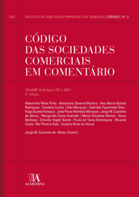 CÓDIGO DAS SOCIEDADES COMERCIAIS EM COMENTÁRIO VOL III
