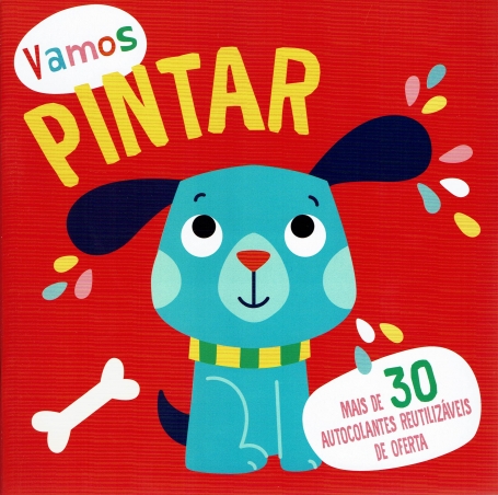 VAMOS PINTAR - CAO mais de 30 autocolantes reutilizaveis de oferta