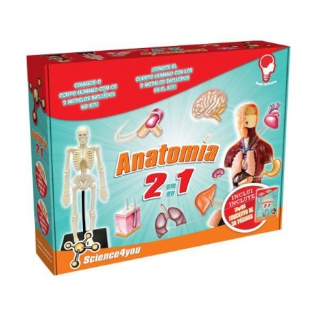 CORPO HUMANO - descobre tudo sobre o corpo humano com os 2 modelos incluidos no kit - 41 pecas