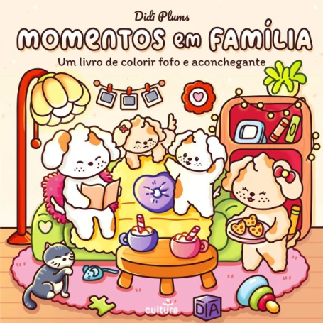 MOMENTOS EM FAMILIA - um livro de colorir fofo e aconchegante