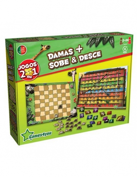 DAMAS + SOBE E DESCE - JOGOS 2 EM 1